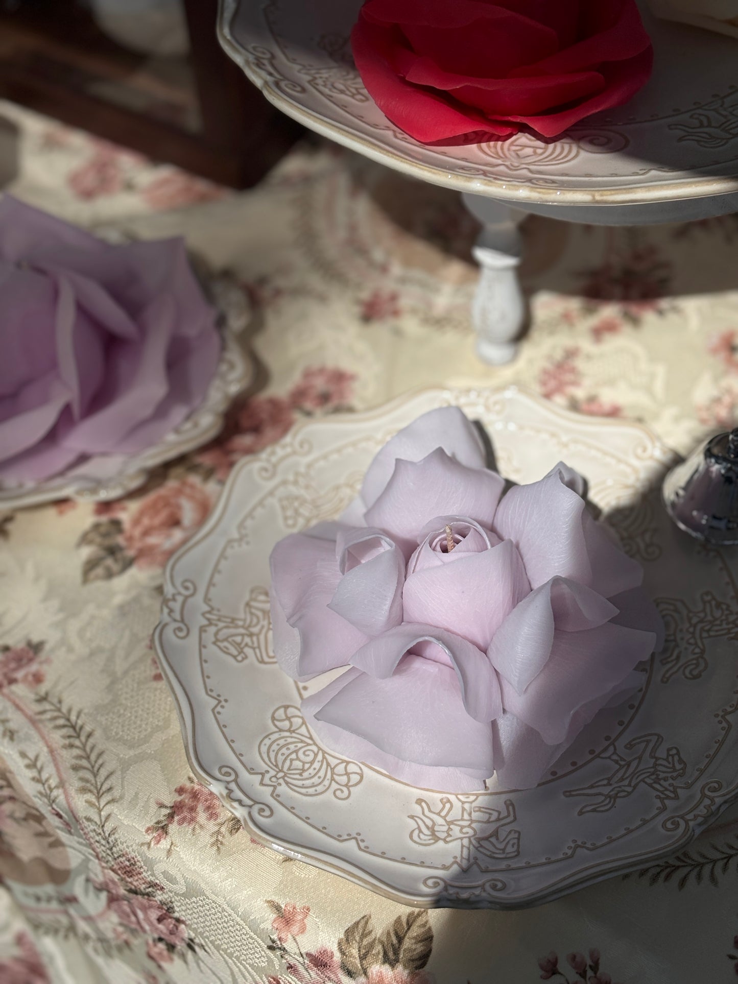 ✨NEW Pink rose beeswax candle - scented/ unscented & romantic