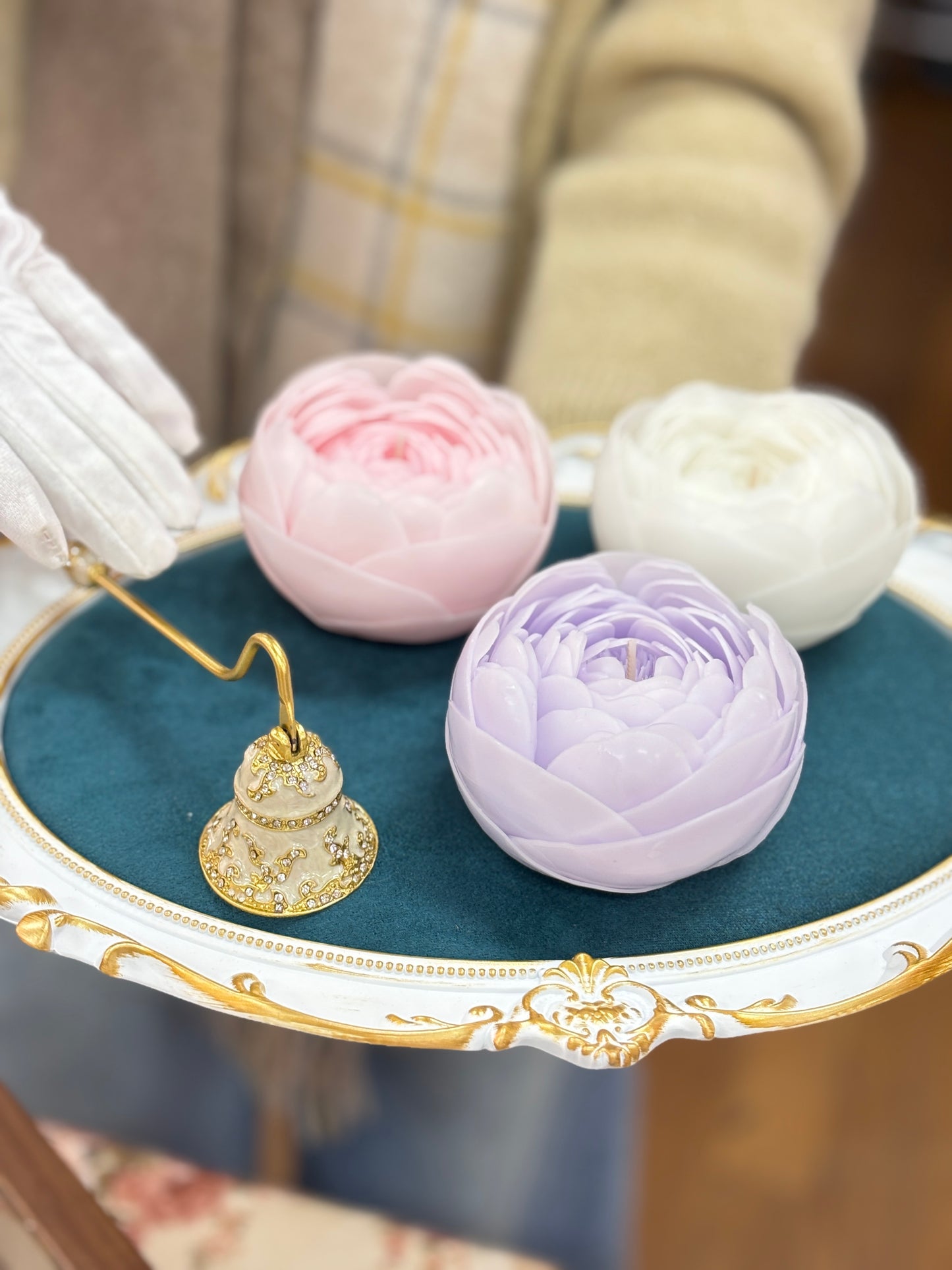 Pre-made candle - Peony candle Lavender Poney scented