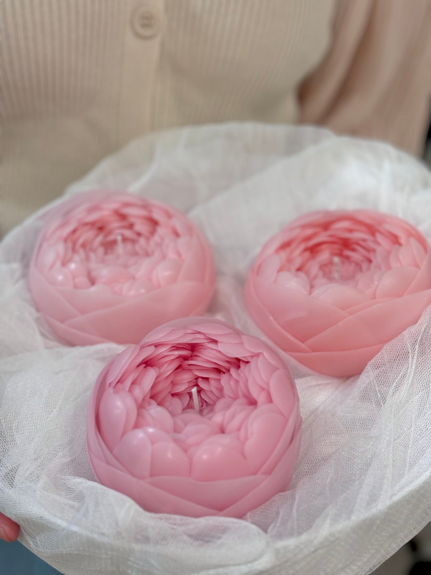 Pink peony candle series - unscented