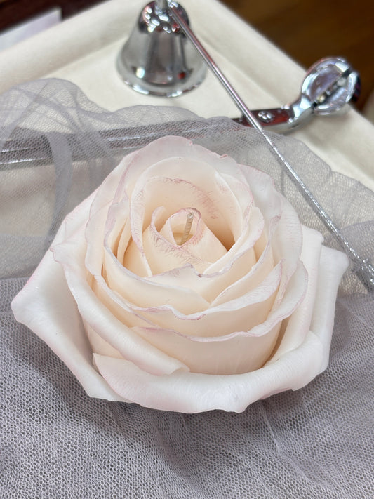 Pre-made candle - Rose candle White ROSE scented