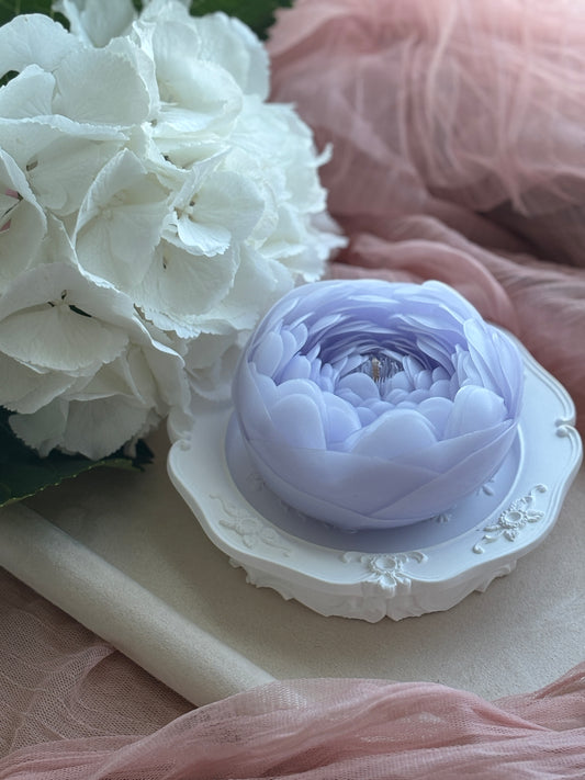 Unscented- Lavender mist peony candle